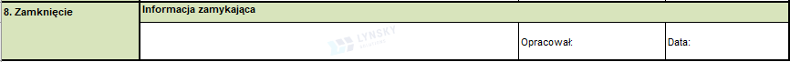 raport 8D zamknięcie Lynsky Solutions